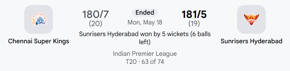 csk vs srh